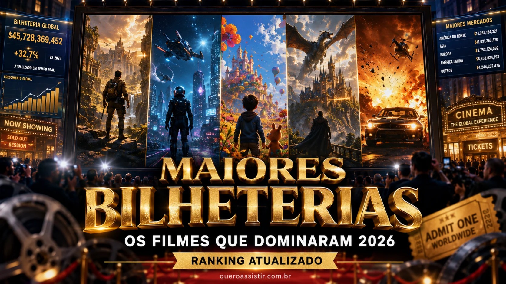 5 Maiores Bilheterias do Cinema em 2026 (Até Agora): O Ranking Atualizado