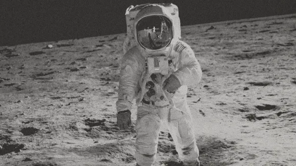 Reprodução: registros do homem quando pisou na Lua. - Metrópoles.