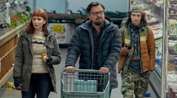 Leonardo DiCaprio - Não olhe para cima. Divulgação/Netflix