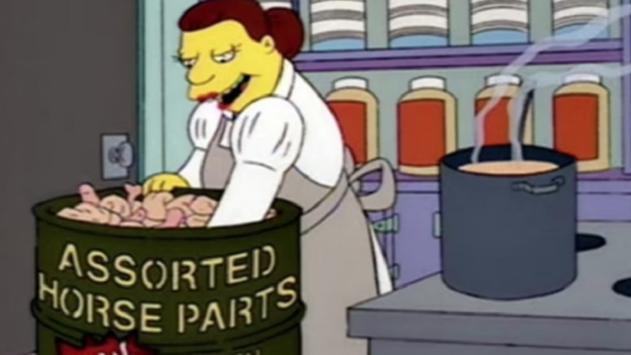 Em 1994 foi exibido o escandalo sobre a carne de cavalo.